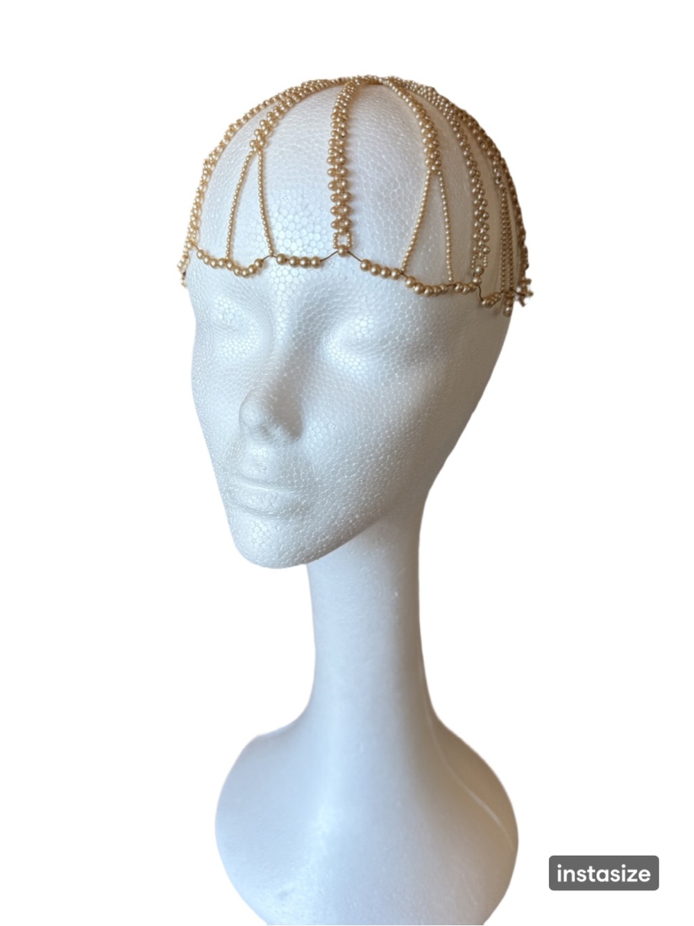 Vintage 1920s Gold Pearl Beaded Headpiece and Purse- Women Accessories